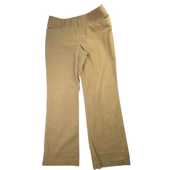 Ann Taylor Loft Corduroy Pants Women 8 Camel Brown Flare Modern Wide Waistband - Picture 2 of 13